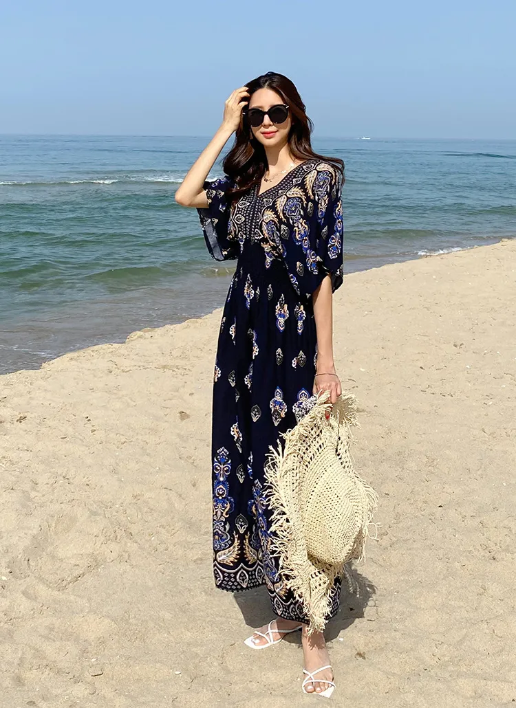 ウエストシャーリングエスニックワンピース | レディースファッション  