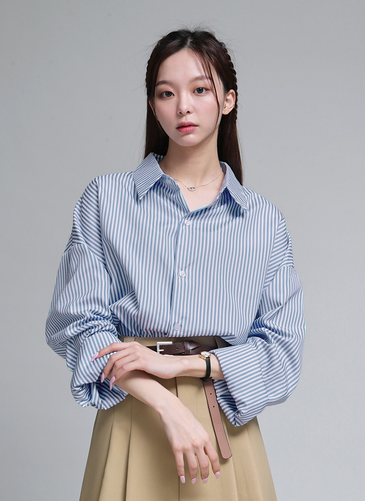 2024年冬【法人向けお歳暮】 ストライプ柄シャツ | レディースファッション通販 - DHOLIC トップス