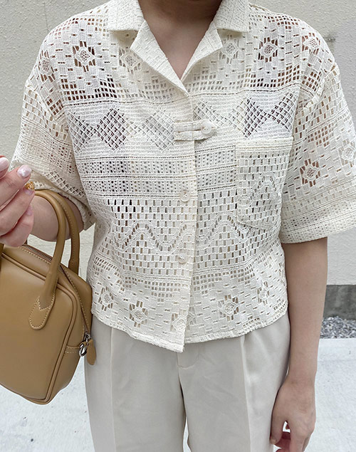 lace shirt（ブラウス/シャツ）| ___na2ki | 東京ガールズマーケット