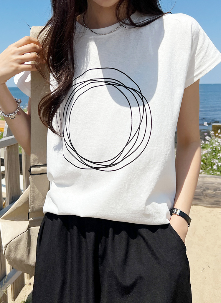 サークルドルマンスリーブtシャツ P トップス 半袖tシャツ レディースファッション通販 Dholic ディーホリック