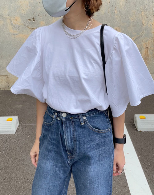 ふんわりフレアスリーブトップス（トップス/Tシャツ）| yun_wear | 東京ガールズマーケット