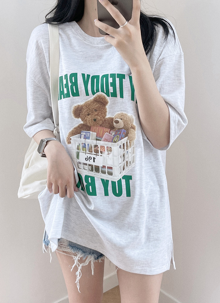 TEDDYBEARプリントTシャツ | ddaygirl | 詳細画像1