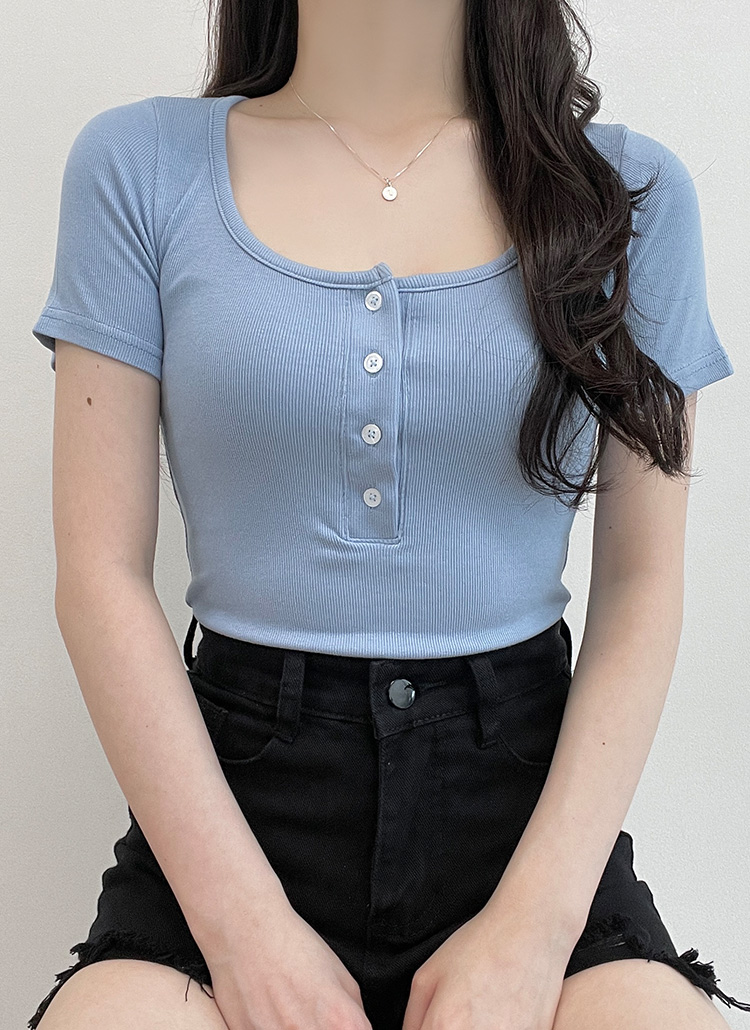 NERDY 公式 womans リボン 半袖 Tシャツ (Cream/Charcoal) 82.jpg