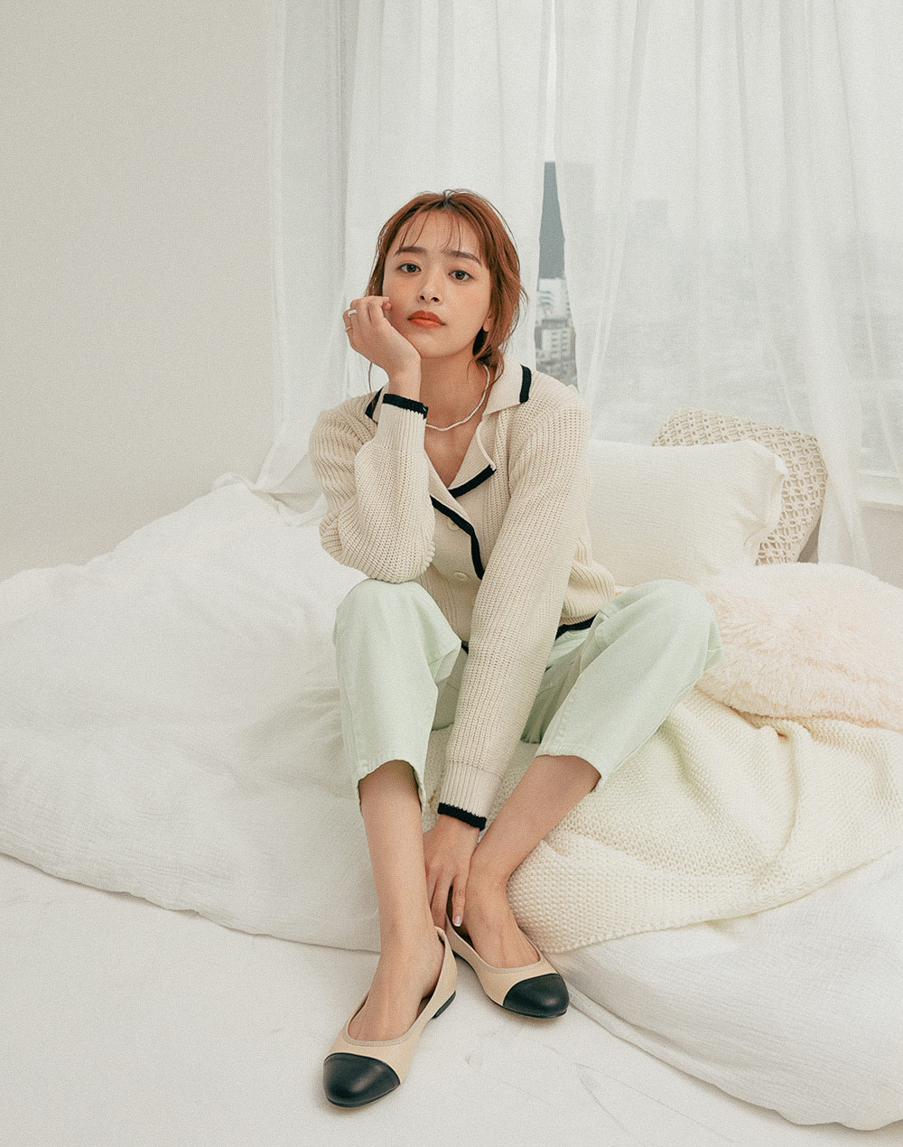 semi-wide cotton pants | 詳細画像3