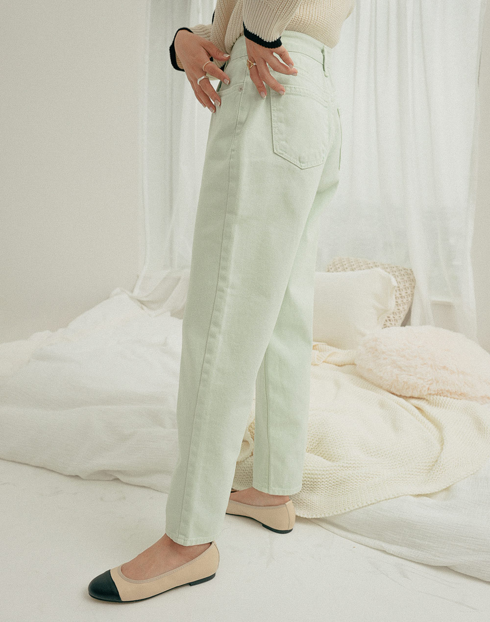 semi-wide cotton pants | 詳細画像7