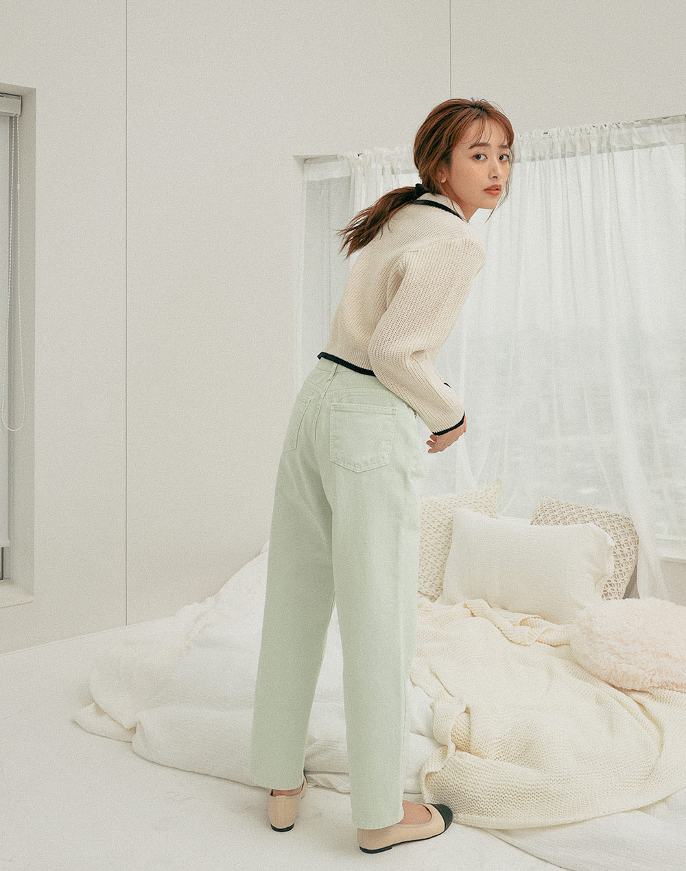 semi-wide cotton pants | 詳細画像13