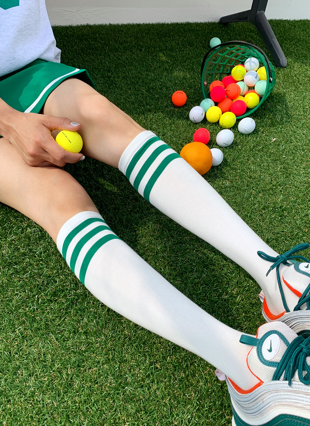 カラーボーダーニーソックス・全8色 | DHOLIC | 詳細画像12