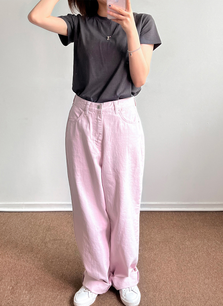 パステルカラーコットンパンツ P パンツ ワイド レディースファッション通販 Dholic ディーホリック