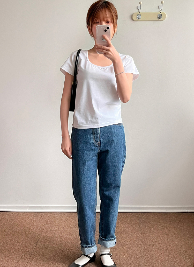 ブルールーズストレートデニムパンツ P ジーンズ ストレートジーンズ レディースファッション通販 Dholic ディーホリック