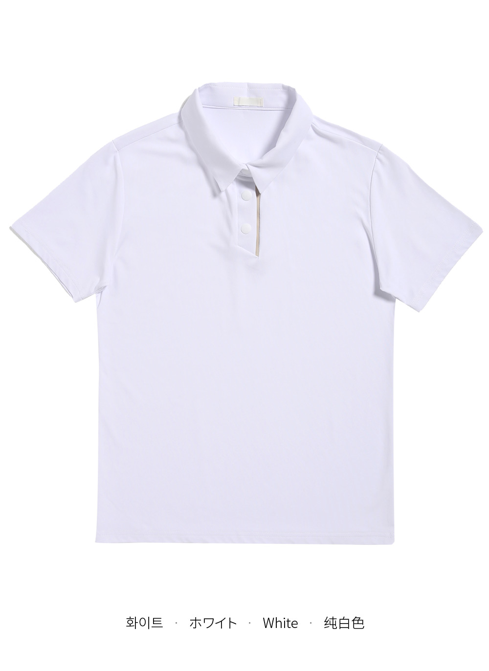 スナップボタンストレッチポロカラーTシャツ・全3色 | DHOLIC | 詳細画像31