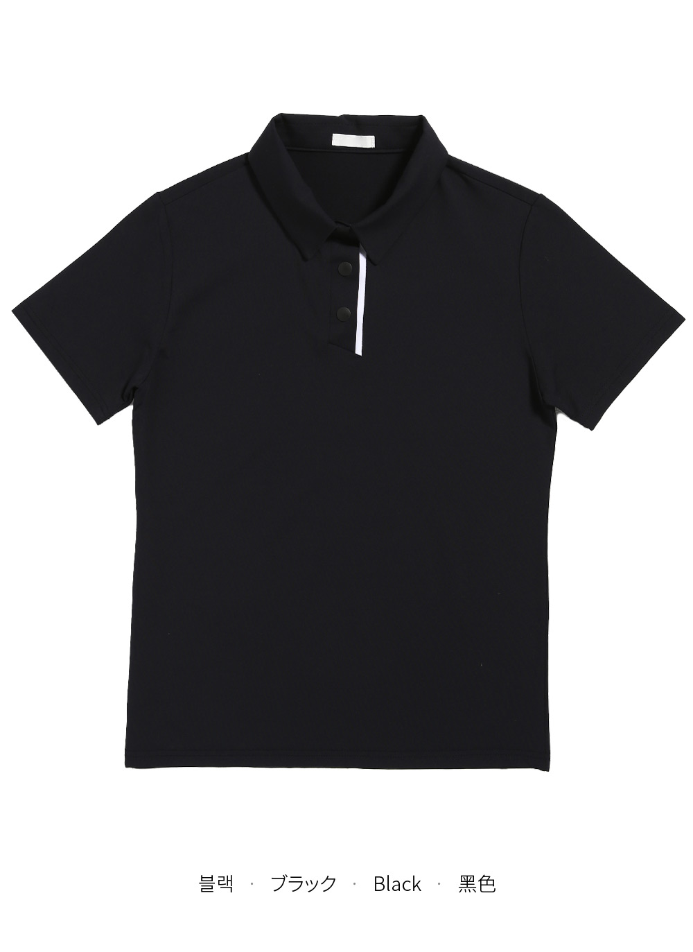 スナップボタンストレッチポロカラーTシャツ・全3色 | DHOLIC | 詳細画像32