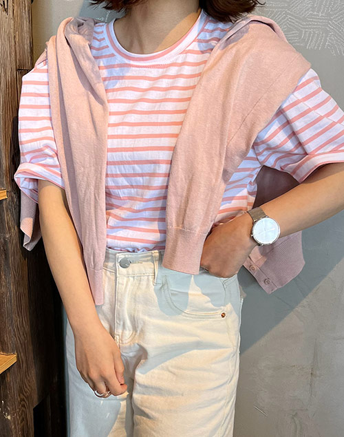 Puff sleeve border tops（トップス/Tシャツ）| rirry_71 | 東京ガールズマーケット