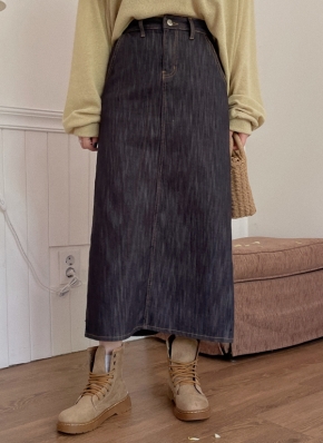 センタースリットロングデニムスカート（スカート/デニムスカート）| vinvle | 東京ガールズマーケット
