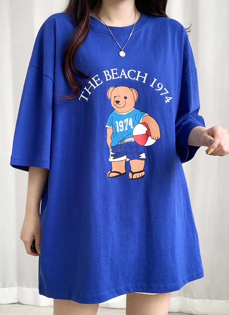 BEACHベアーロゴTシャツ | bullang girls | 詳細画像1