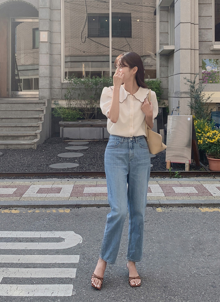 ウォッシングストレートデニムパンツ | レディースファッション