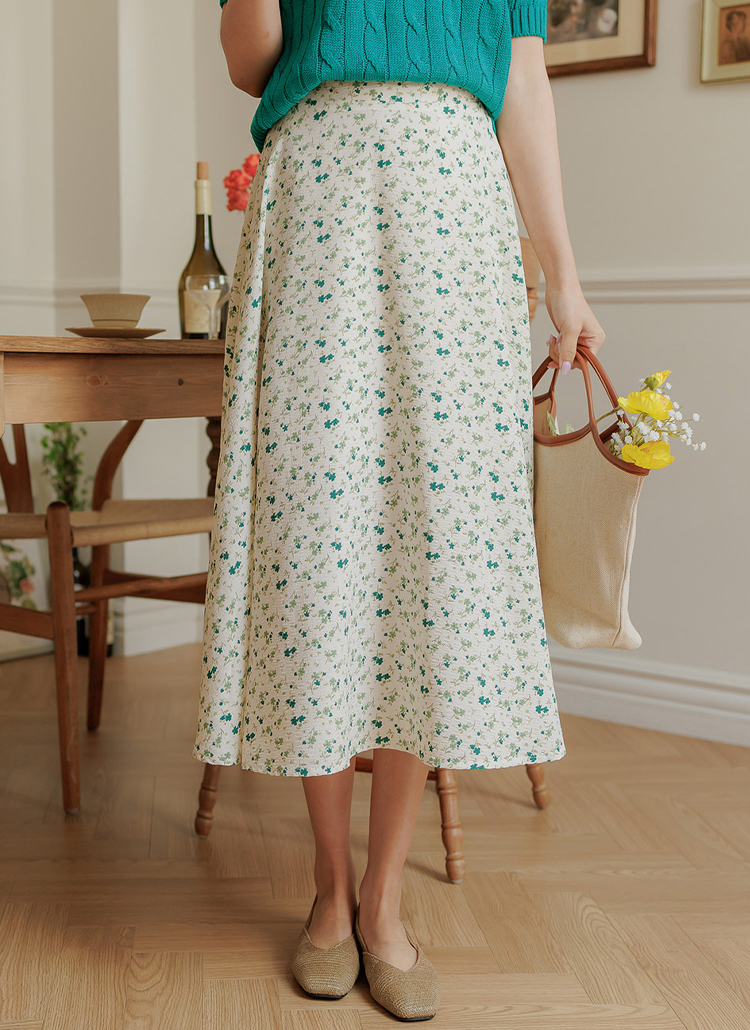 バックゴム花柄ロングスカート レディースファッション通販 Dholic バックゴム花柄ロングスカート レディースファッション通販 Dholic