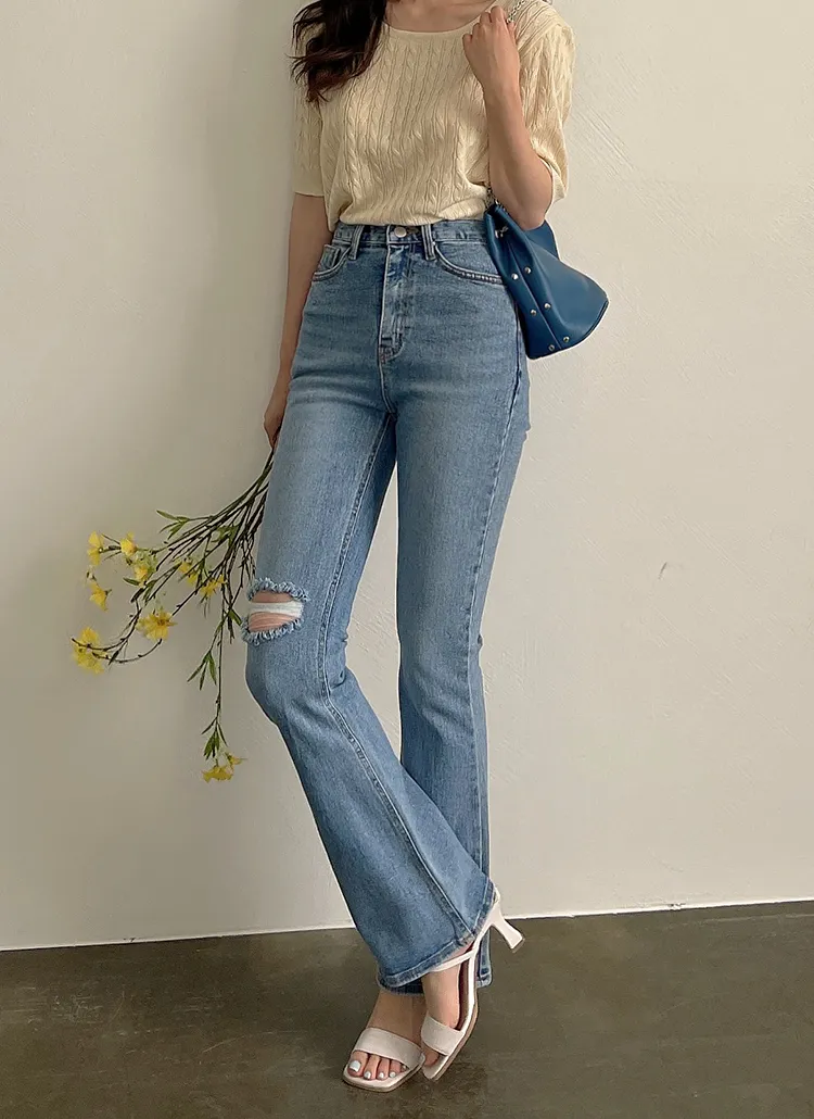 FRKM SCD 23 F/W ダメージフレアデニムギミックデニム
