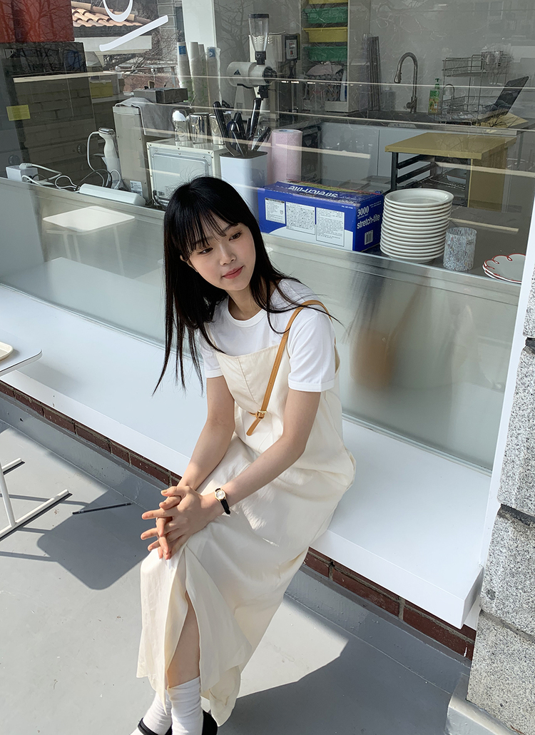 センタースリットロングキャミワンピース | レディース
