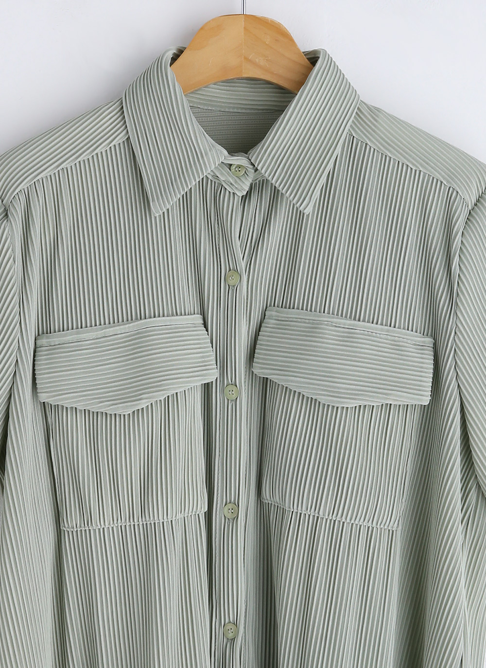 プリーツポケットシャツ&ワイドスラックスSET・全3色 | DHOLIC PLUS | 詳細画像31