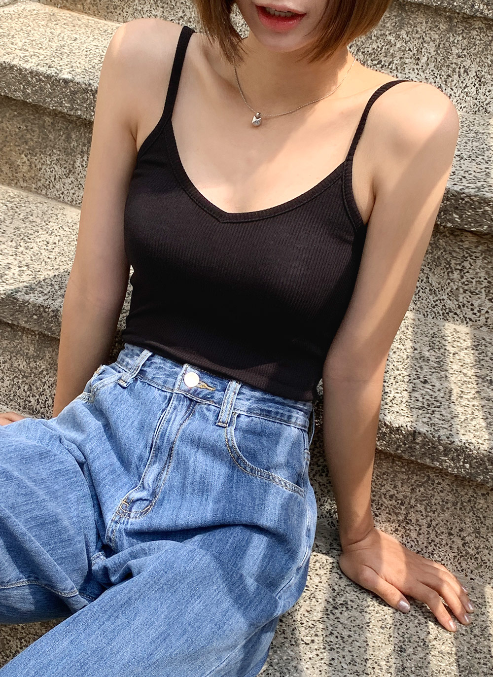 ワイドストレートデニムパンツ・全2色 | レディースファッション