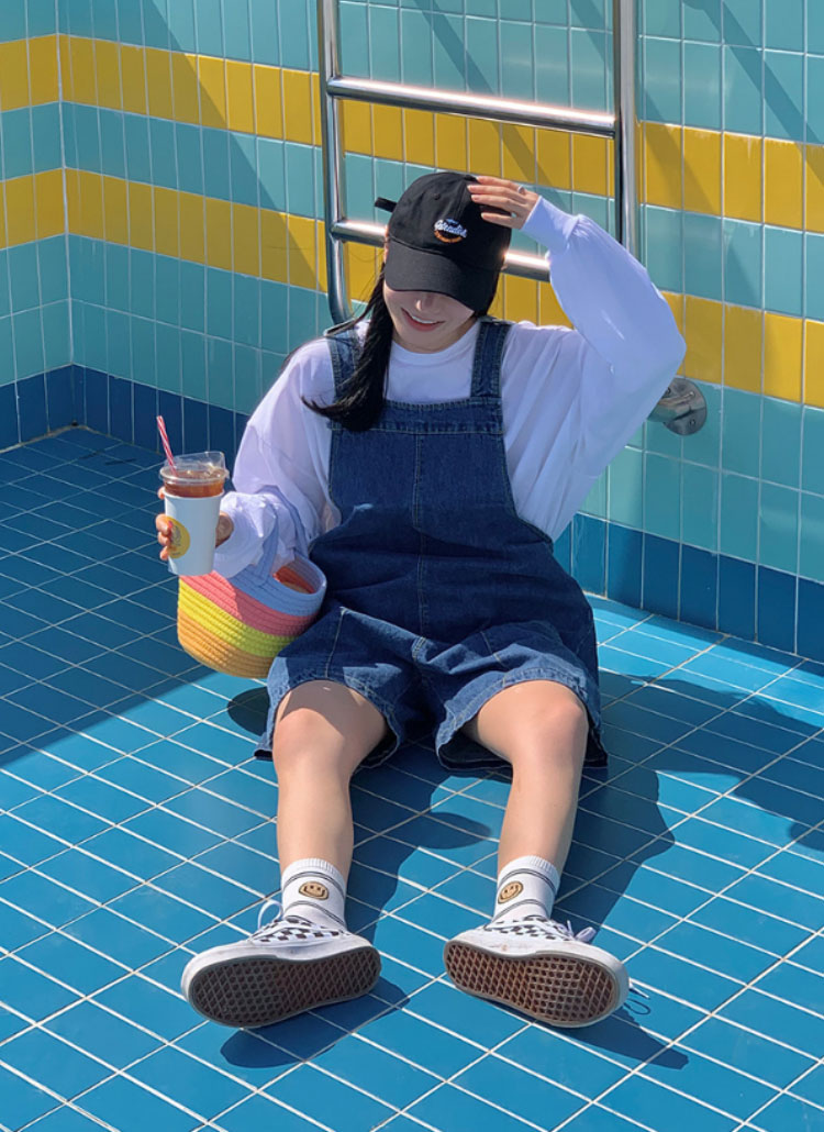 デニムサロペットショートパンツ P ジーンズ オールインワン レディースファッション通販 Dholic ディーホリック