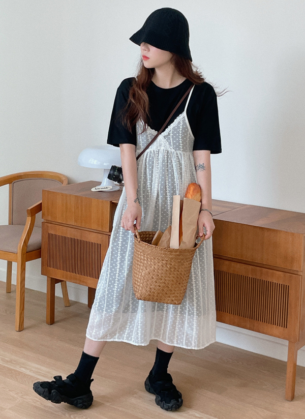 半袖ワンピース シースルーワンピースset レディースファッション通販 Dholic