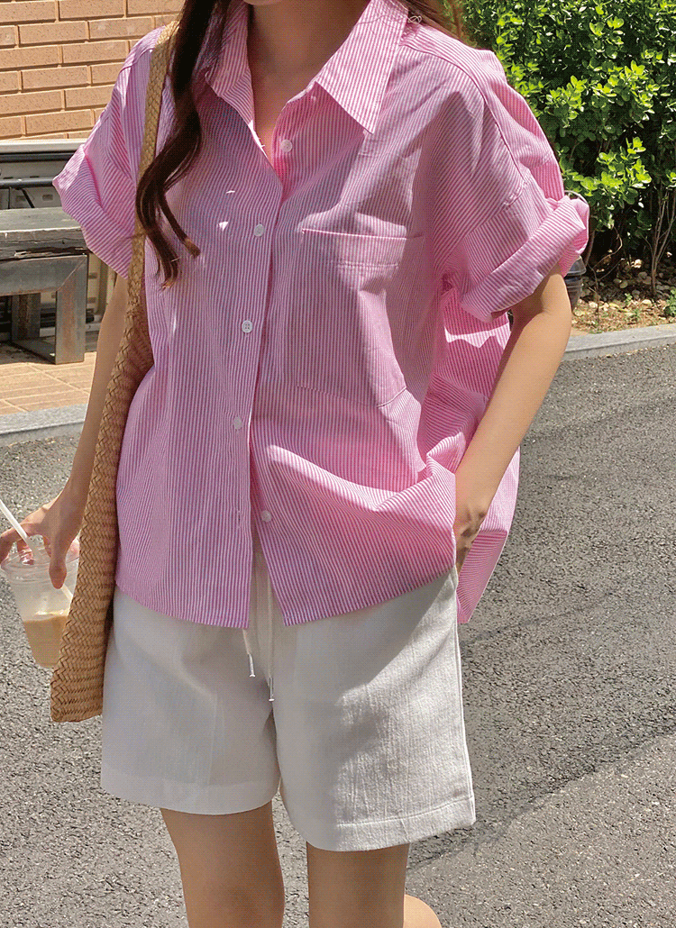 ストライプ半袖シャツ レディースファッション通販 Dholic 公式