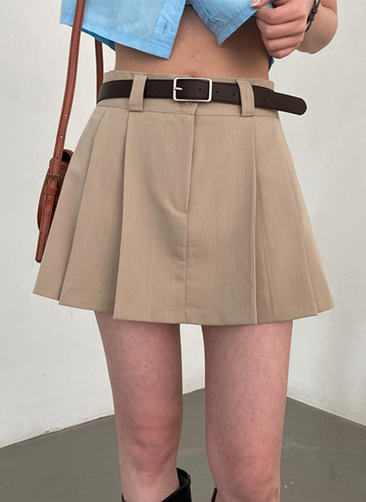 ベルトループプリーツスカート | レディースファッション通販 - DHOLIC
