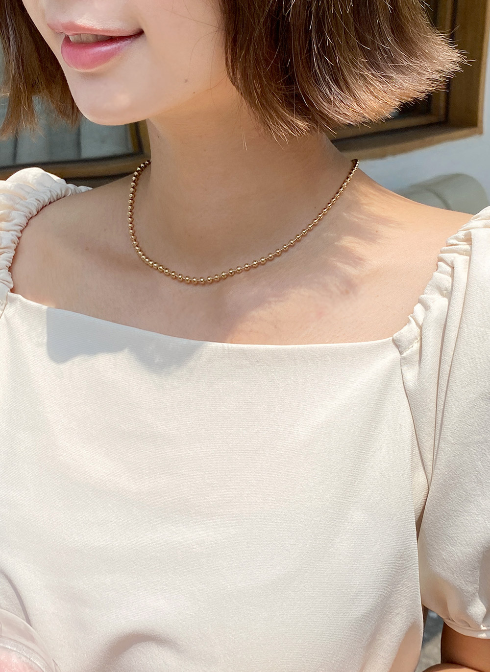サークルペンダント&ボールチェーンネックレス2SET・全2色 | DHOLIC | 詳細画像4