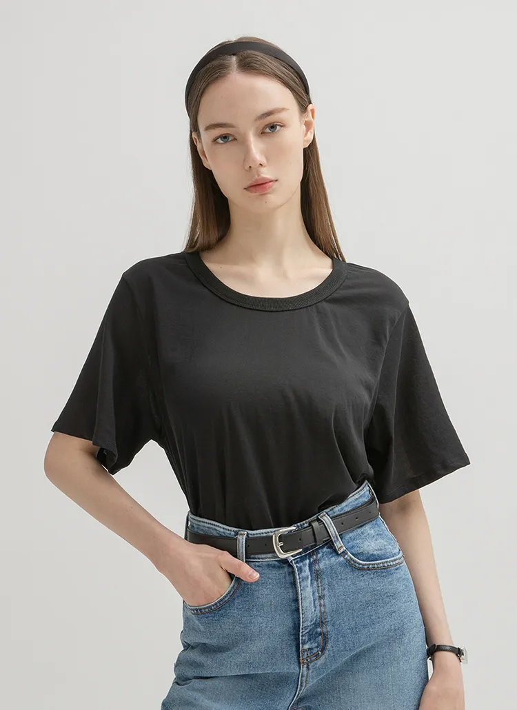 コットン混ハーフスリーブTシャツ | Atelier Nain | 詳細画像1