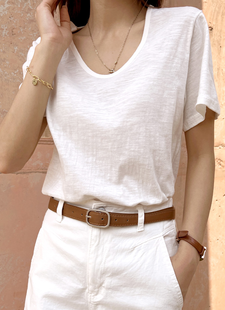 Uネックシアー半袖tシャツ レディースファッション通販 Dholic 公式 Uネックシアー半袖tシャツ レディースファッション通販 Dholic 公式