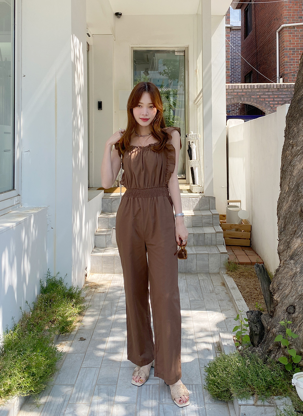 ノースリフリルオールインワン・全3色 | レディースファッション通販