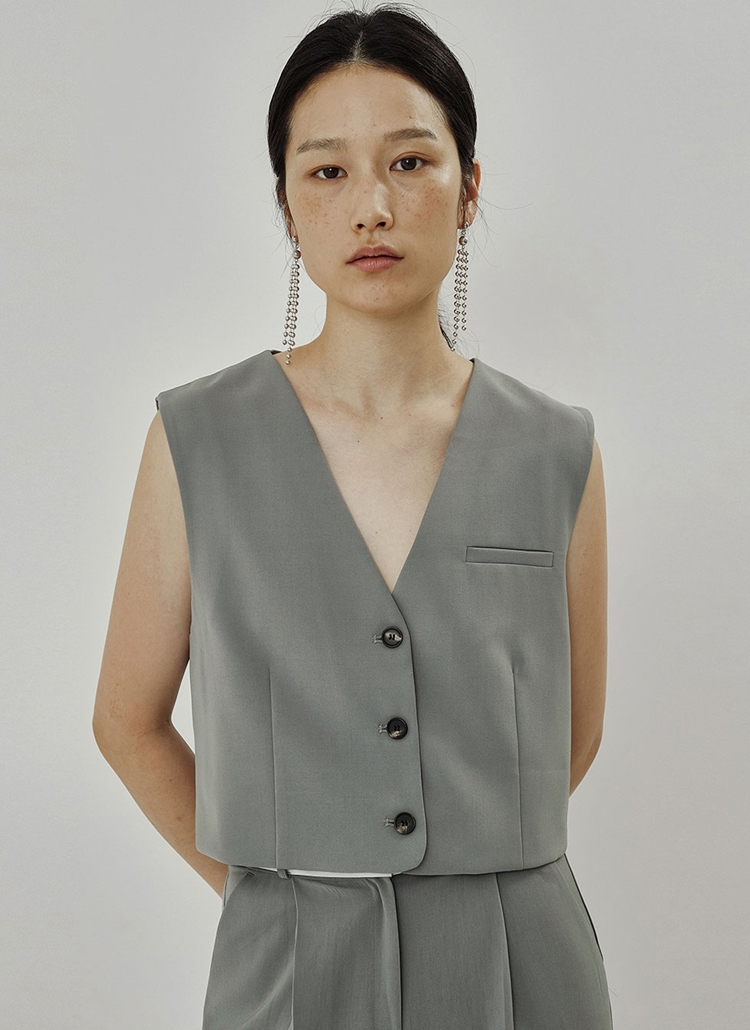 フェイクポケットvネックベスト グレー レディースファッション通販 Dholic フェイクポケットvネックベスト グレー レディースファッション通販 Dholic