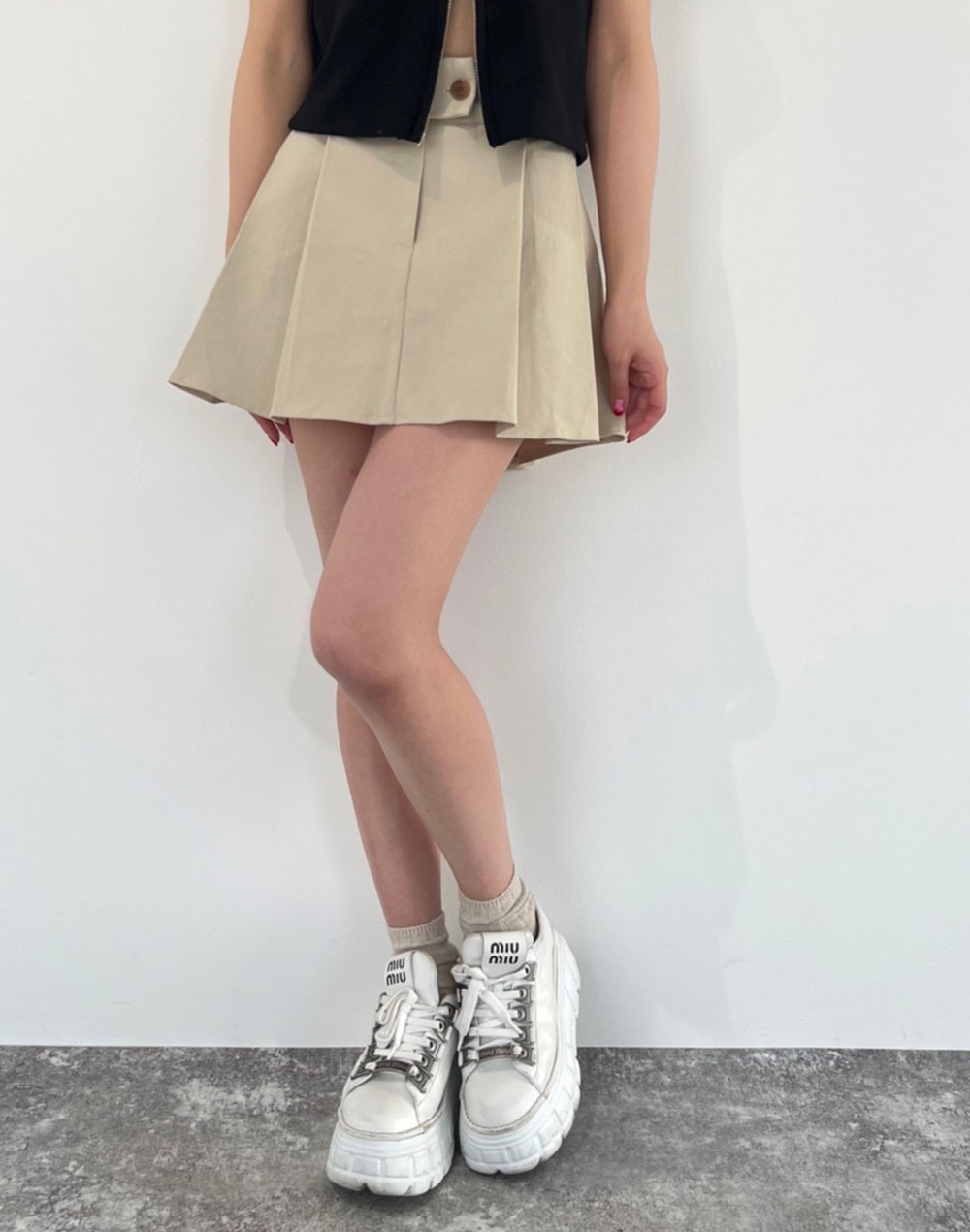 BPN 異素材ボックススカート 楽天市場】ボックス プリーツスカート 学生 制服 箱ヒダ
