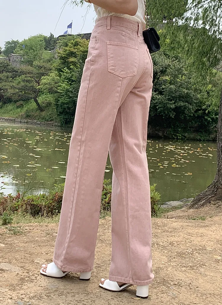 コットンピンクワイドパンツ | レディースファッション通販 - DHOLIC 