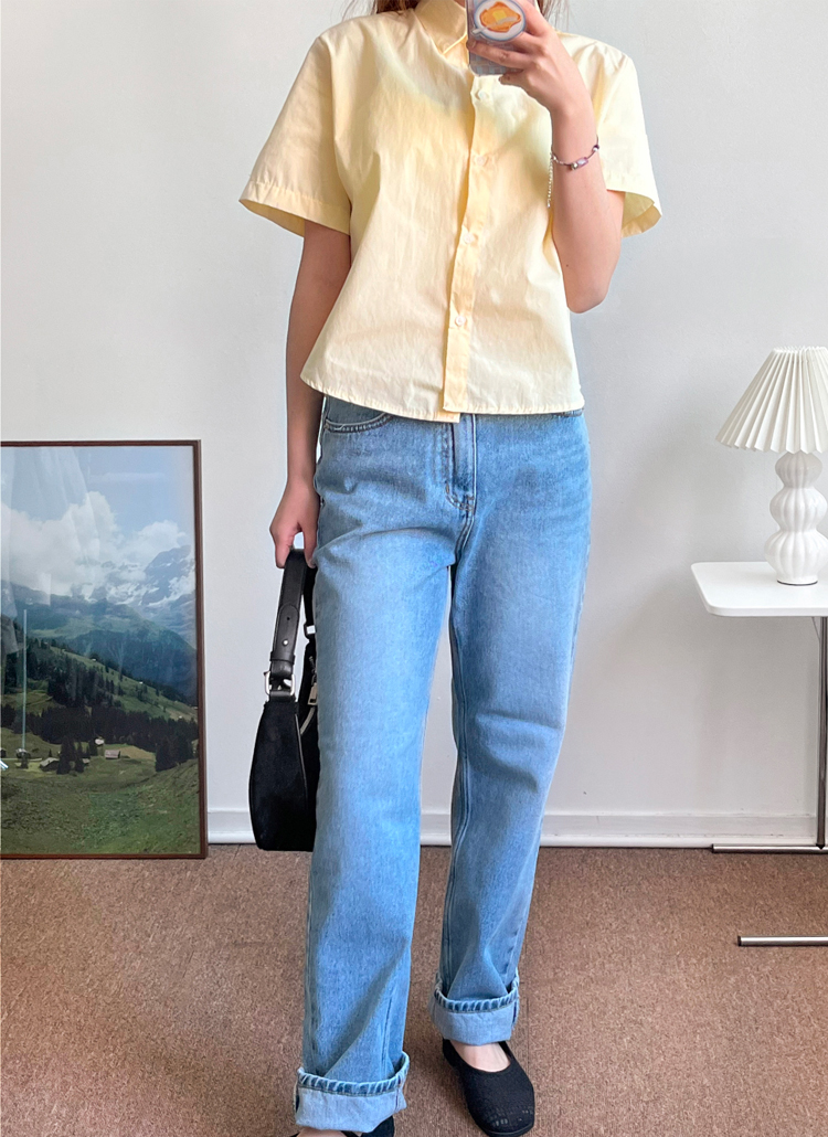 ウォッシュドストレートデニムパンツ P ジーンズ ストレート レディースファッション通販 Dholic ディーホリック