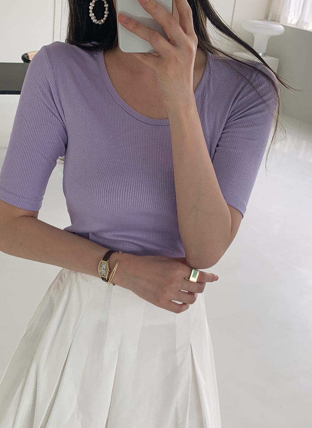 リブTシャツ・全6色 | DHOLIC PLUS | 詳細画像19