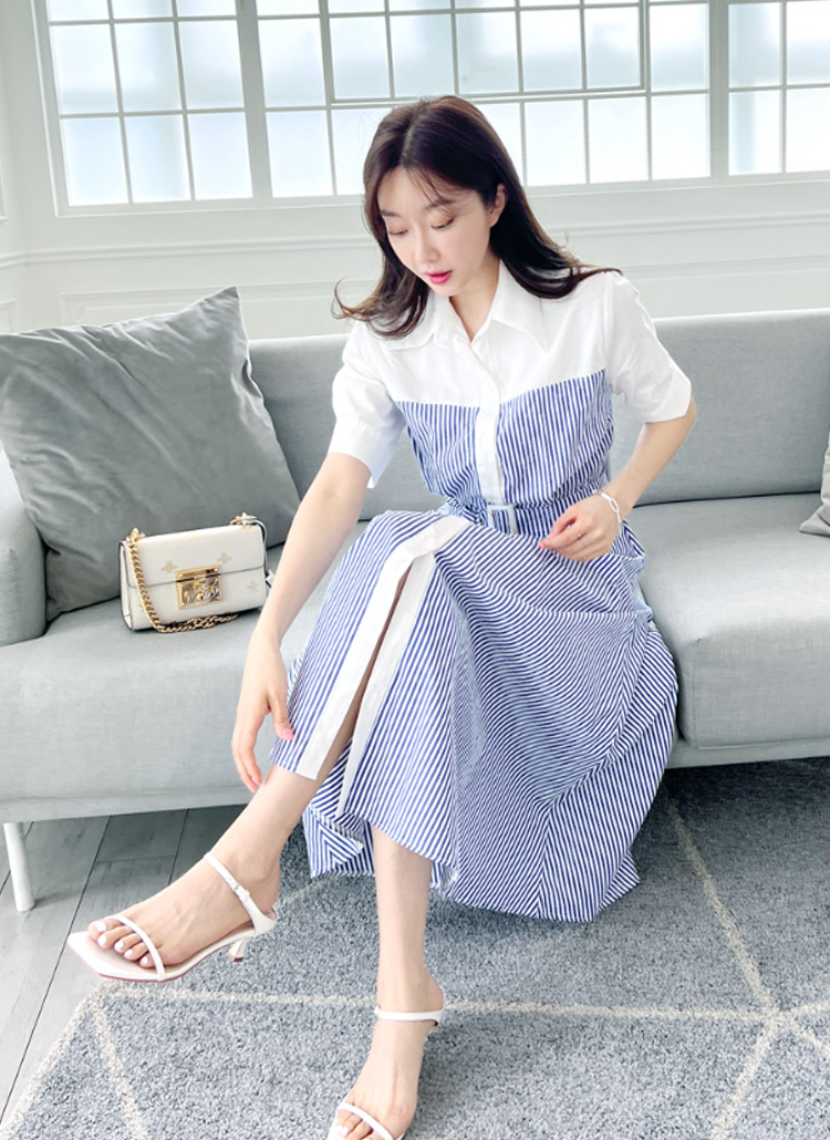 ベルト付配色ストライプワンピース P3043 ワンピース シャツワンピース レディースファッション通販 Dholic ディーホリック ベルト付配色ストライプワンピース P3043 ワンピース シャツワンピース レディースファッション通販 Dholic ディーホリック