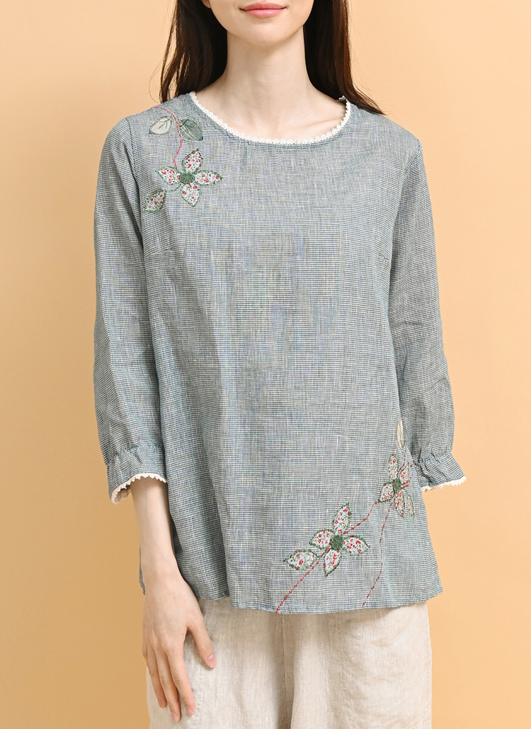 24SS✨極美品✨ビアズリー バテンレースブラウス リネン 麻 ワイド 刺繍 Amazon | [BEARDSLEY] [ビアズリー] バテンレースブラウス