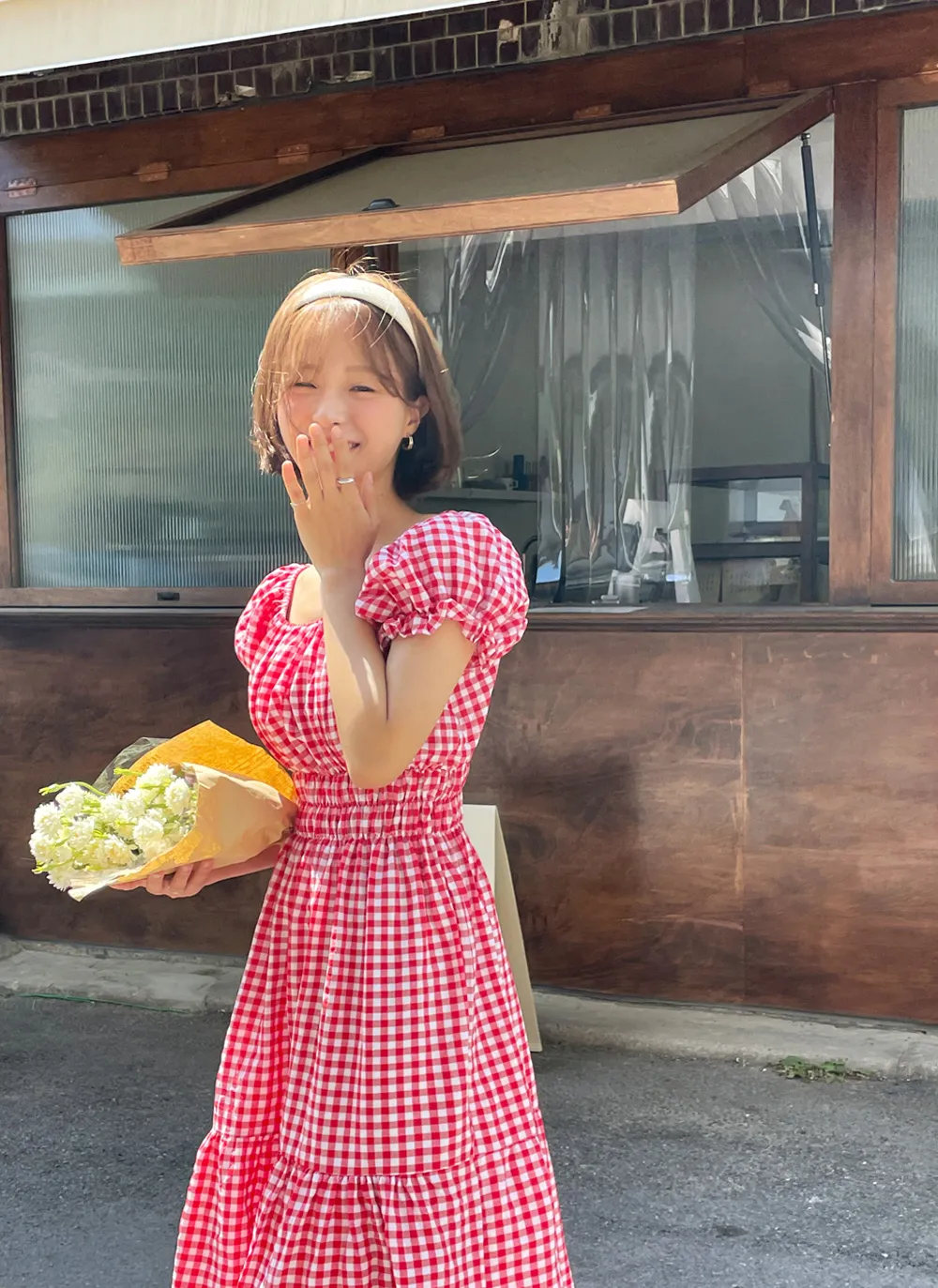 2WAYギンガムチェックティアードワンピース・全3色 | レディース  