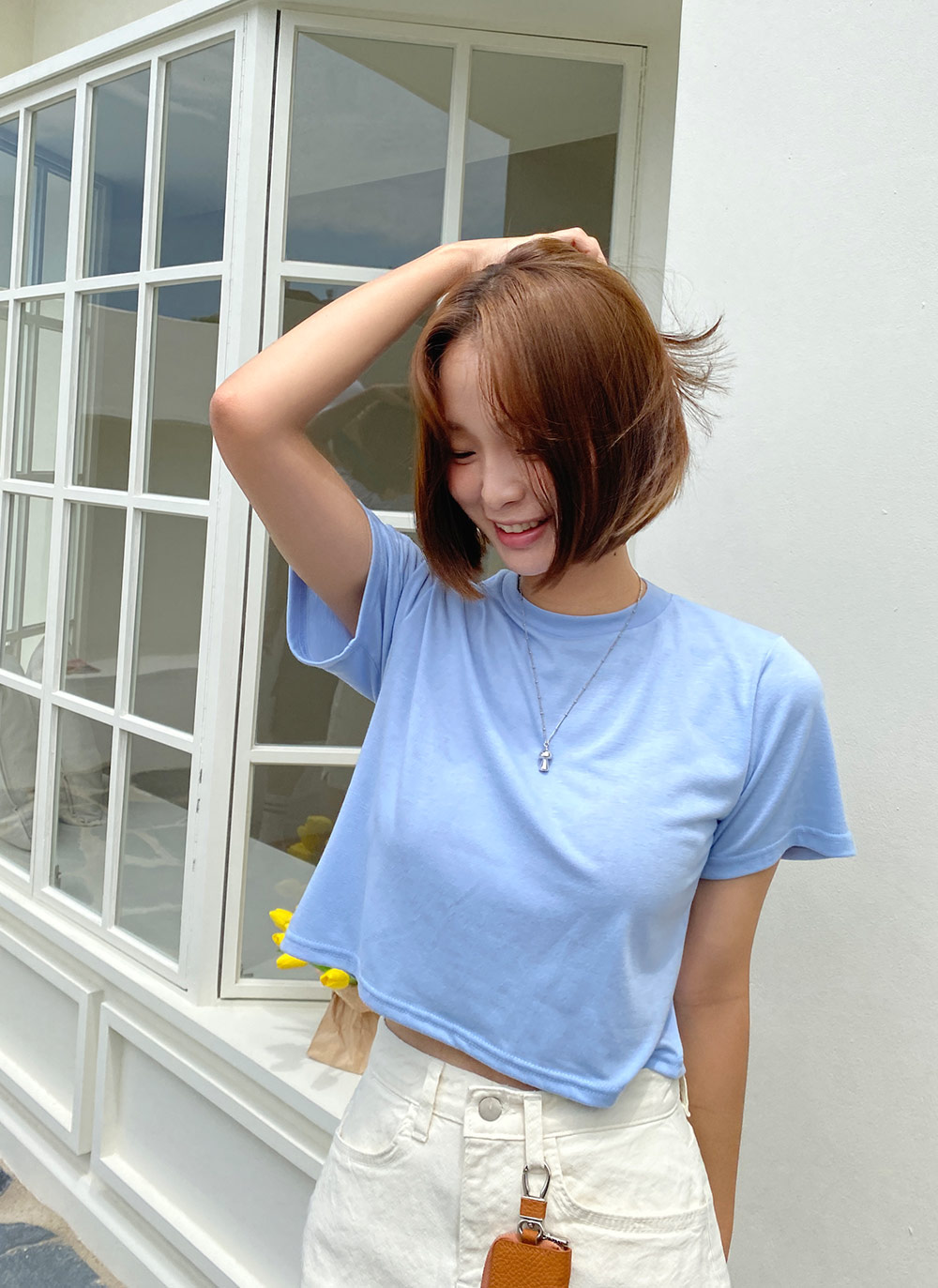 クロップド半袖Tシャツ・全5色 | レディースファッション通販 - DHOLIC