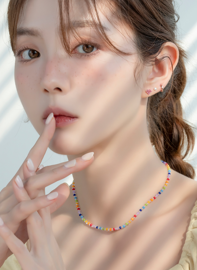 カラフルカットビーズネックレス | レディースファッション通販 - DHOLIC
