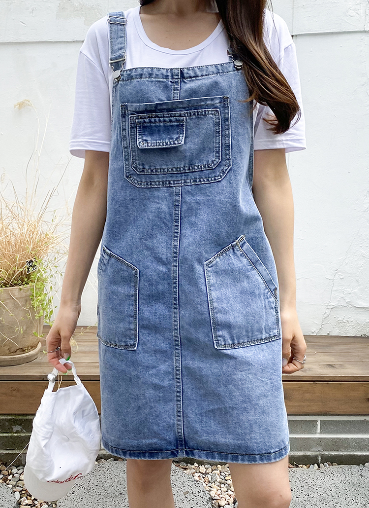 ポケットポイントデニムサロペットワンピース P ワンピース サロペットワンピース レディースファッション通販 Dholic ディーホリック