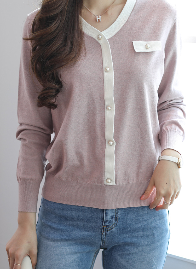 フェイクボタンバイカラーニット P レディースファッション通販 Dholic 公式