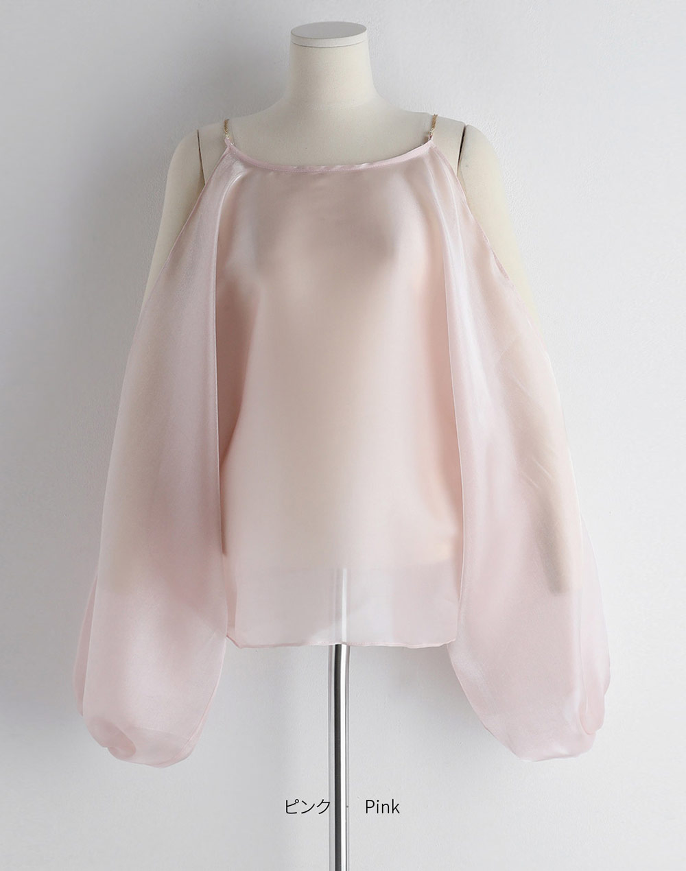 shoulder cut sheer blouse | 詳細画像20