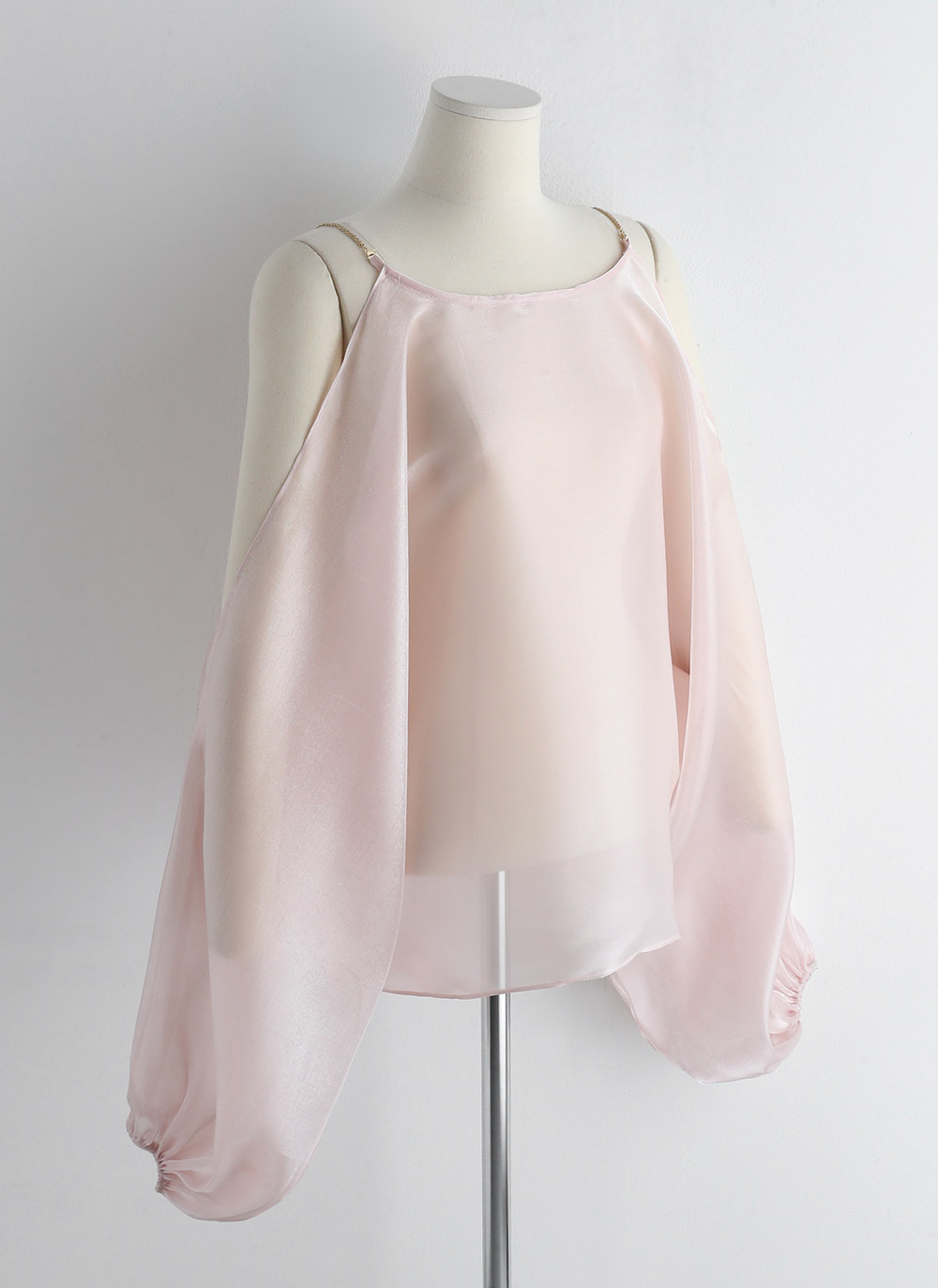 shoulder cut sheer blouse | 詳細画像21