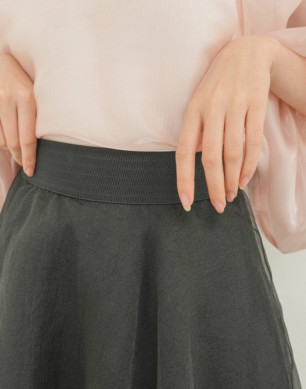 unbalanced layered sheer skirt | 詳細画像17