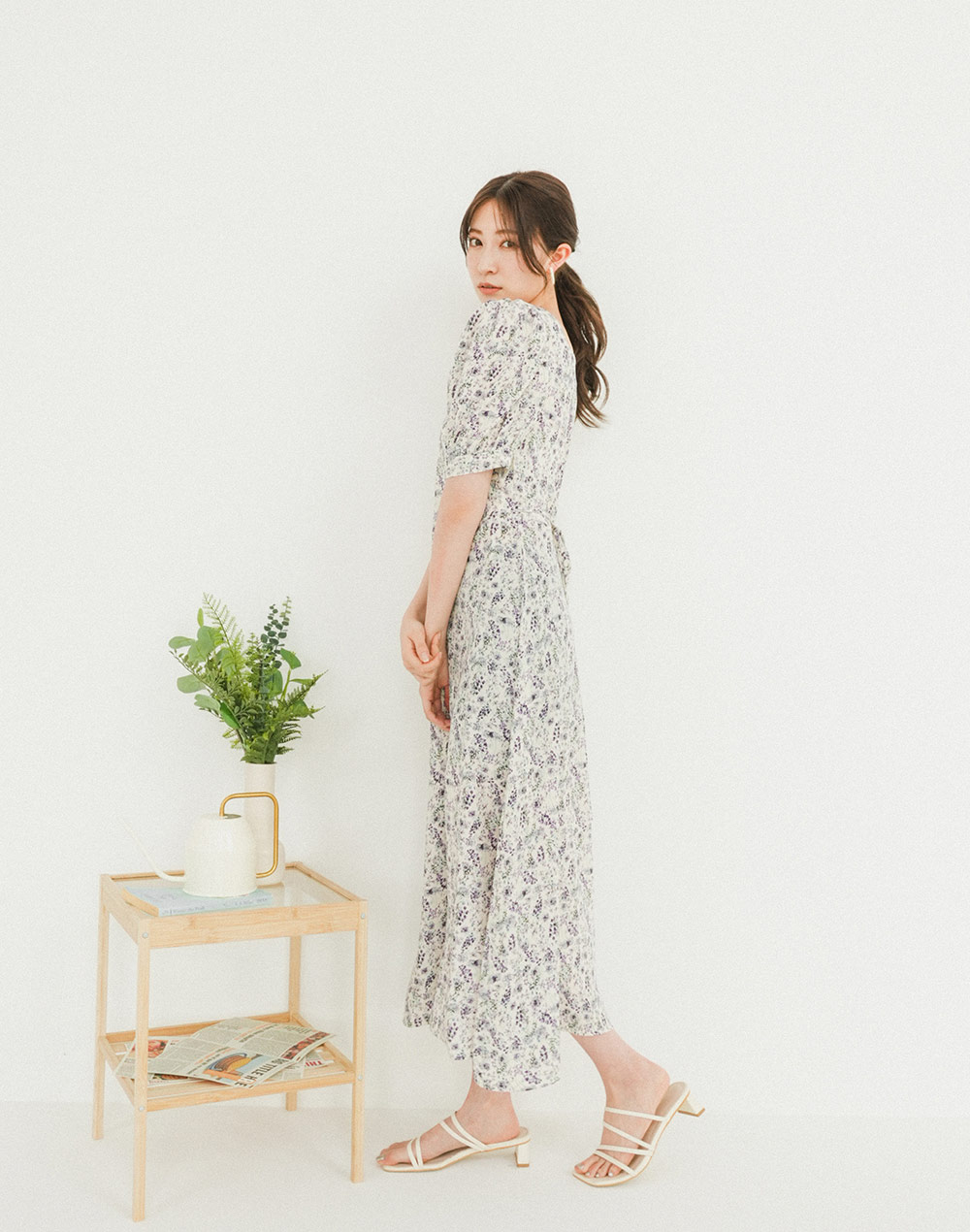 square neck floral onepiece | 詳細画像5