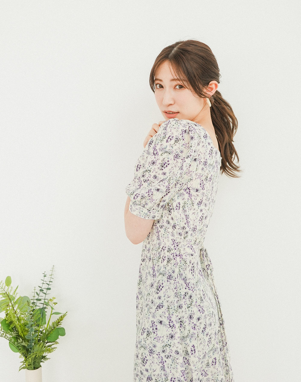 square neck floral onepiece | 詳細画像8