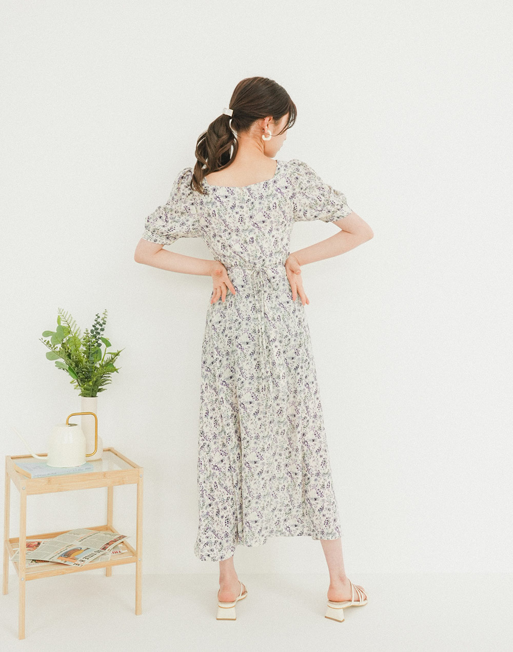 square neck floral onepiece | 詳細画像10